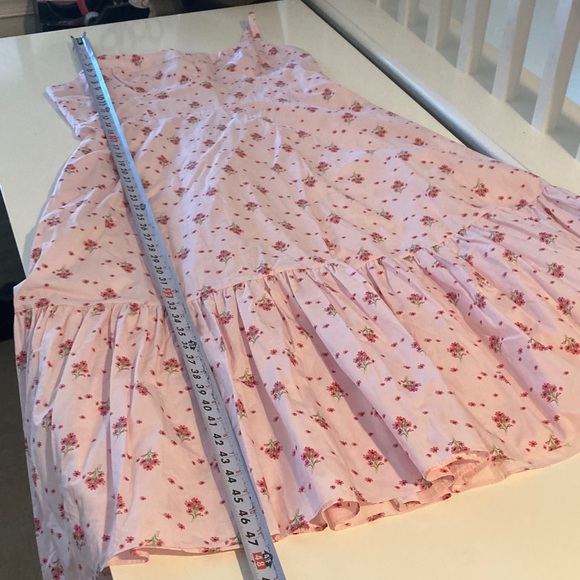 Hill House Home Solange Nap Dress Pink Ditsy Floral Cotton Poplin Size XL - Picture 10 of 13